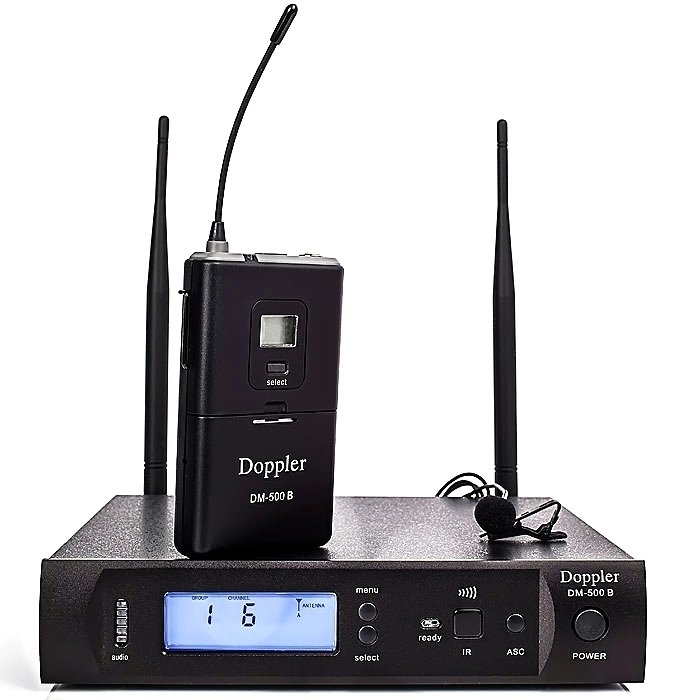 Doppler DM500B UHF Dijital Tek Yaka Telsiz Kablosuz Mikrofon