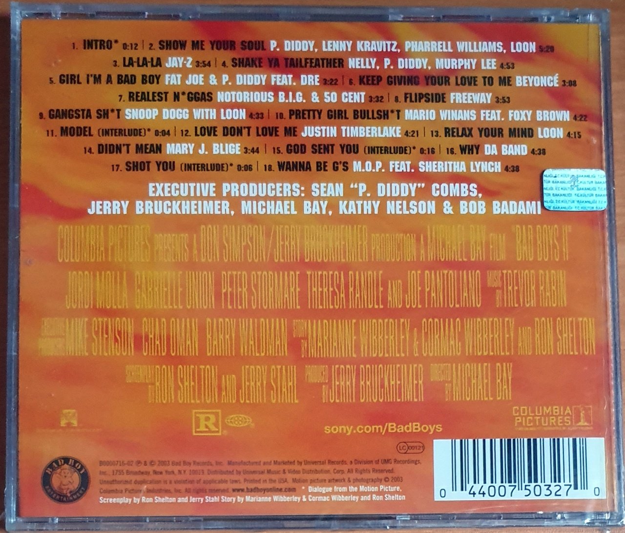 BAD BOYS II SOUNDTRACK / JAYZ, NELLY, P. DIDDY, FREEWAY, MARY J. BLIGE