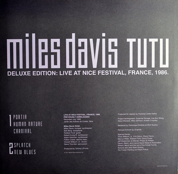 Miles Davis Tutu 1986 Deluxe Edition 2xlp Sifir Plak
