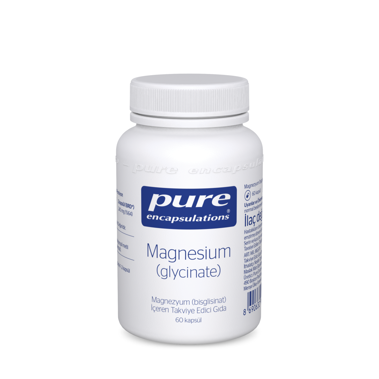 Pure Encapsulations Magnesium Glycinate Supplement Facts Pure Encapsulations Magnesium (glycinate) 60 Kapsül