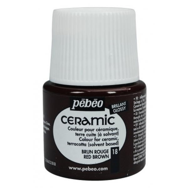 Pebeo Cam Ceramic Seramik Boyası 18 Red Brown-Kırmızı Kahverengi 45ML. Pebeo Cam Ceramic Seramik Boyası 18 Red Brown-Kırmızı Kahverengi 45ML.