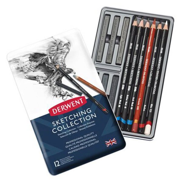 Derwent Eskiz Kalemi Sketching Collection 12 Li Teneke Kutu 260,51 TL