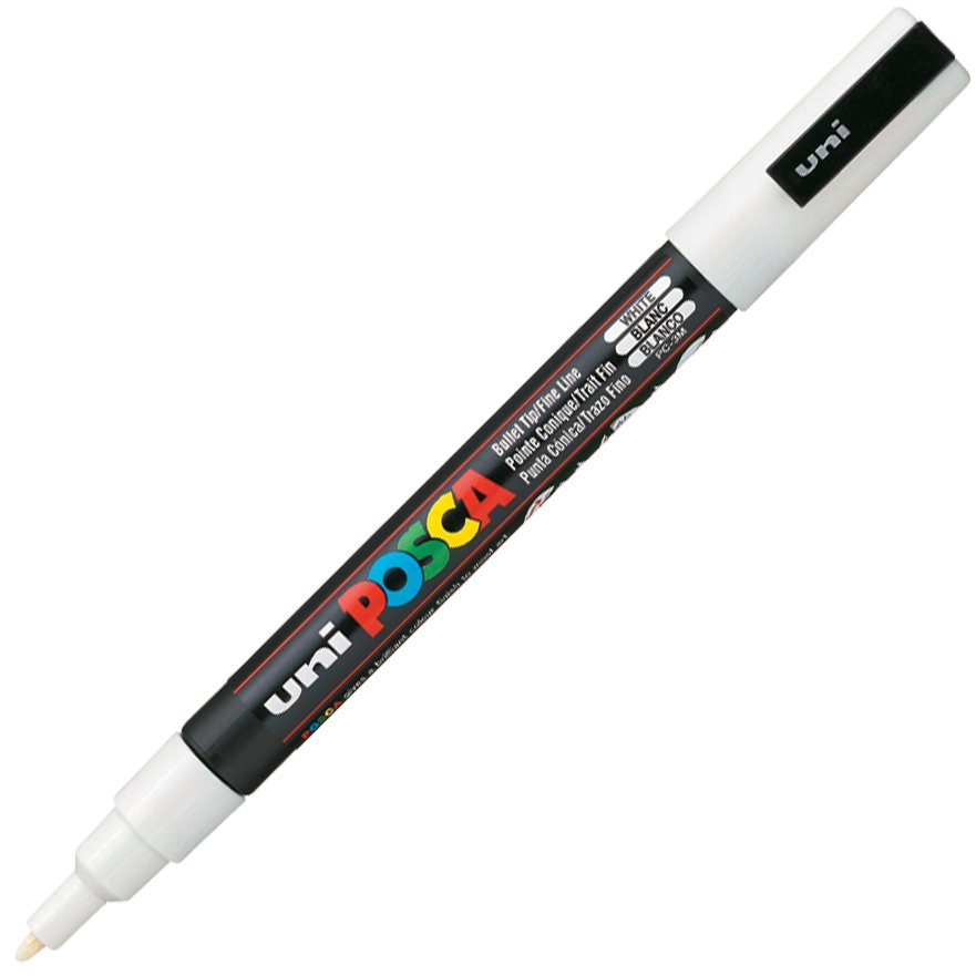 Uni Posca Marker Pc-3m Fine 0.9-1.3 Mm White - 39,50 TL | Hakikat Kırtasiye