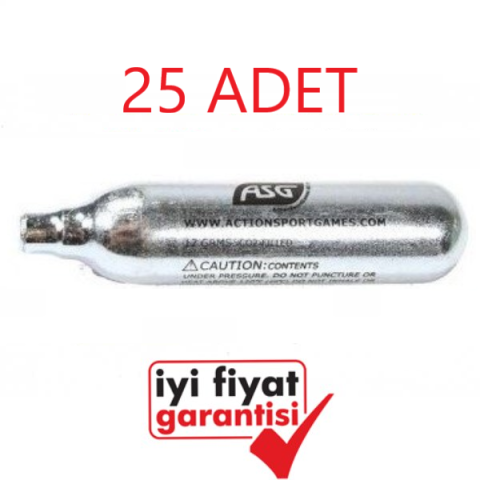 ASG 12 Gram Co2 Havalı Tabanca Tüpü - 25 Adet