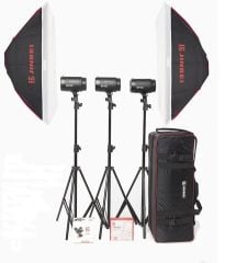 JINBEI Caler E II-400w/s Digital Kit 3 lü Paraflaş Set