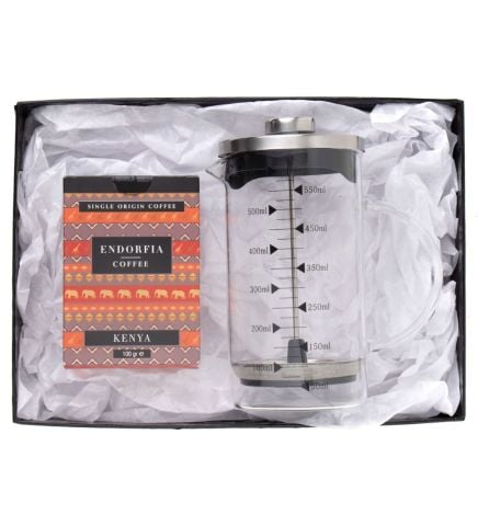 Borosilikat 600 Ml French Press ve 100 gr Kenya Kahve