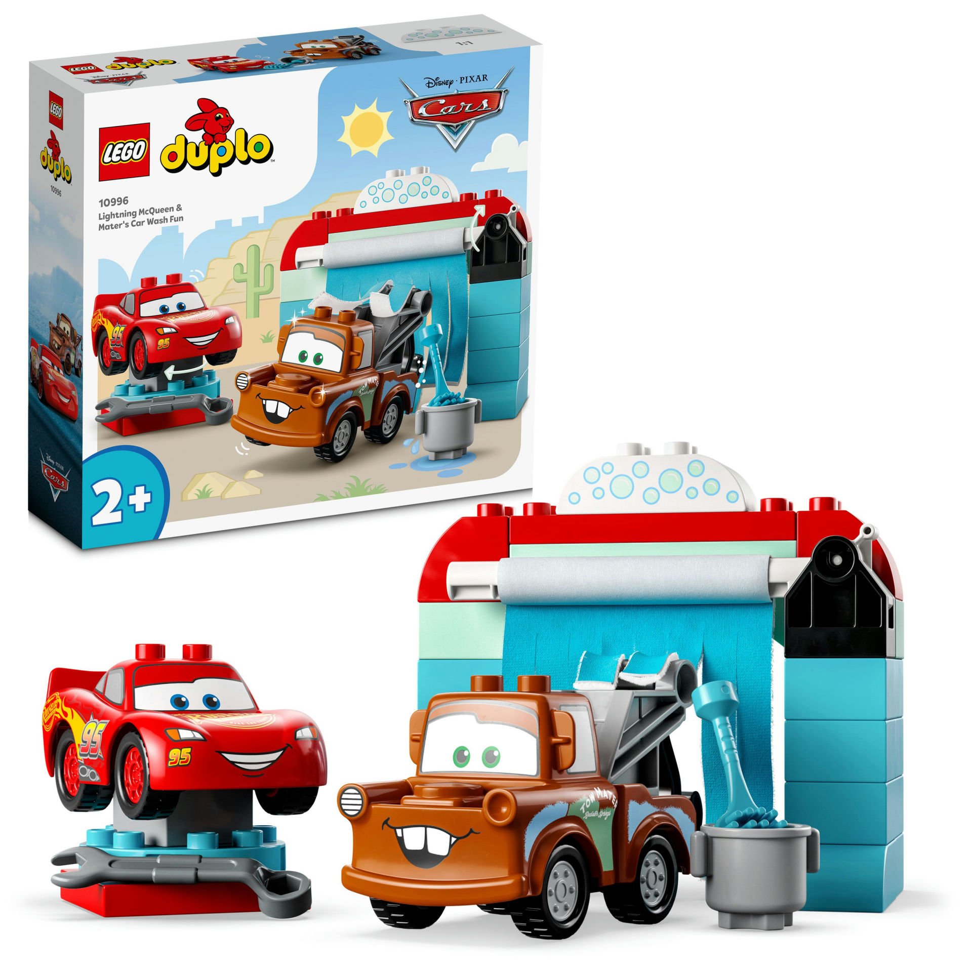 LEGO® DUPLO® ǀ Disney ve Pixar Arabalar Şimşek McQueen ve Mater'in Oto Yıkama Eğlencesi 10996 (29 Parça)