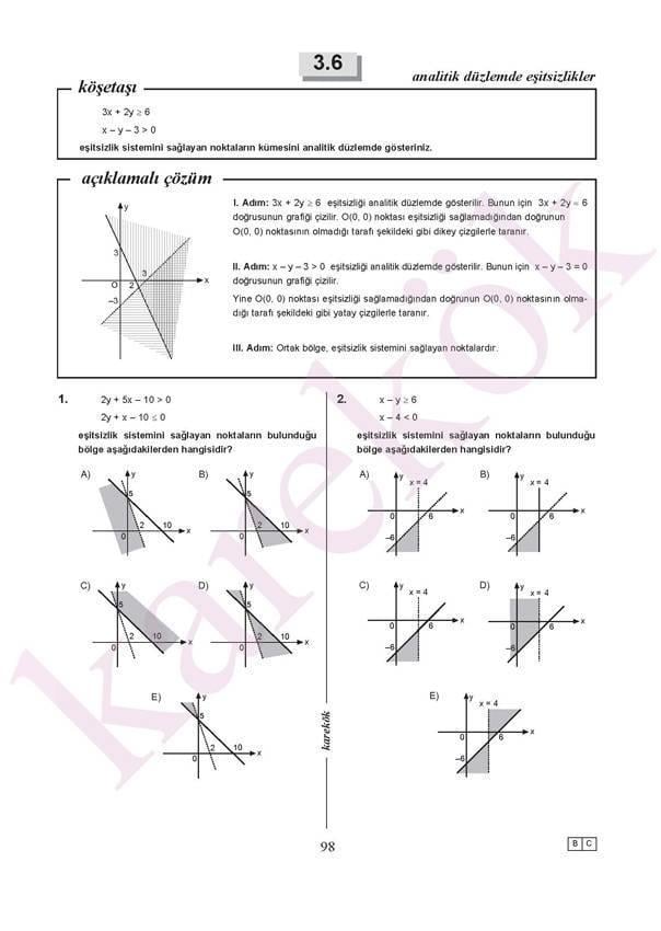 ayt analitik geometri mps konu anlatimi ve soru cozumu karekok yayinlari