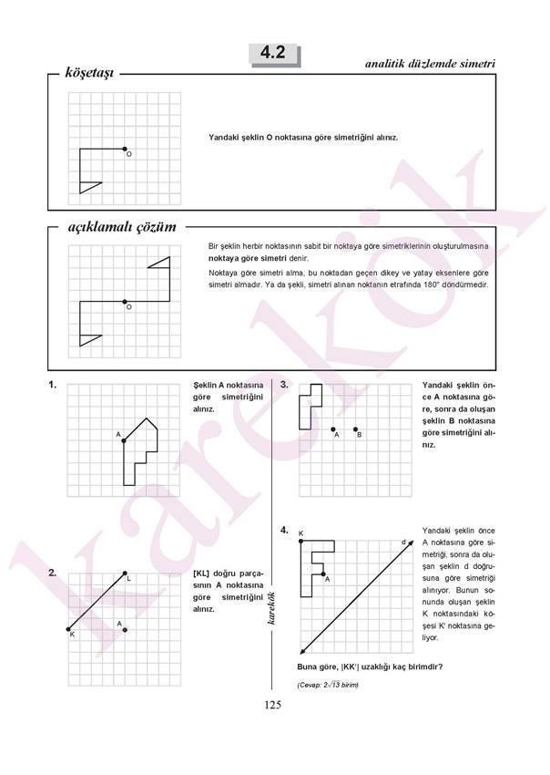 ayt analitik geometri mps konu anlatimi ve soru cozumu karekok yayinlari