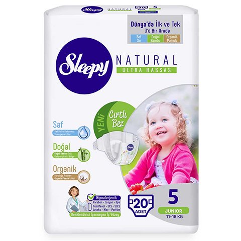 sleepy natural 5 numara bebek bezi