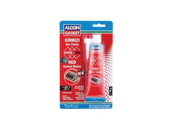 Alcon Hyper-RTV Nötr Sıvı Conta  M-3302 Kırmızı 90 gr