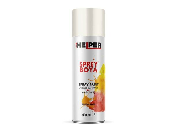 HELPER Akrilik Sprey Boya RAL 9010 Parlak Beyaz 400 ml