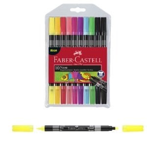 Faber Castell Neon Çift Taraflı Keçeli Kalem 10 Renk