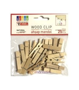 Südor Ahşap Mandal Büyük 3,5 Cm 20 Li Naturel