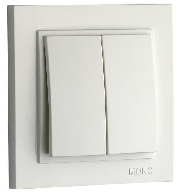 mono, mono komutator, mono beyaz komutator, mono ikili anahtar, mono beyaz ikili anahtar, ikili anahtar modelleri, ucuz komutator, beyaz komutator