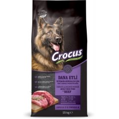 Crocus Biftekli Pirinçli Yet. Köpek Maması 15 Kg