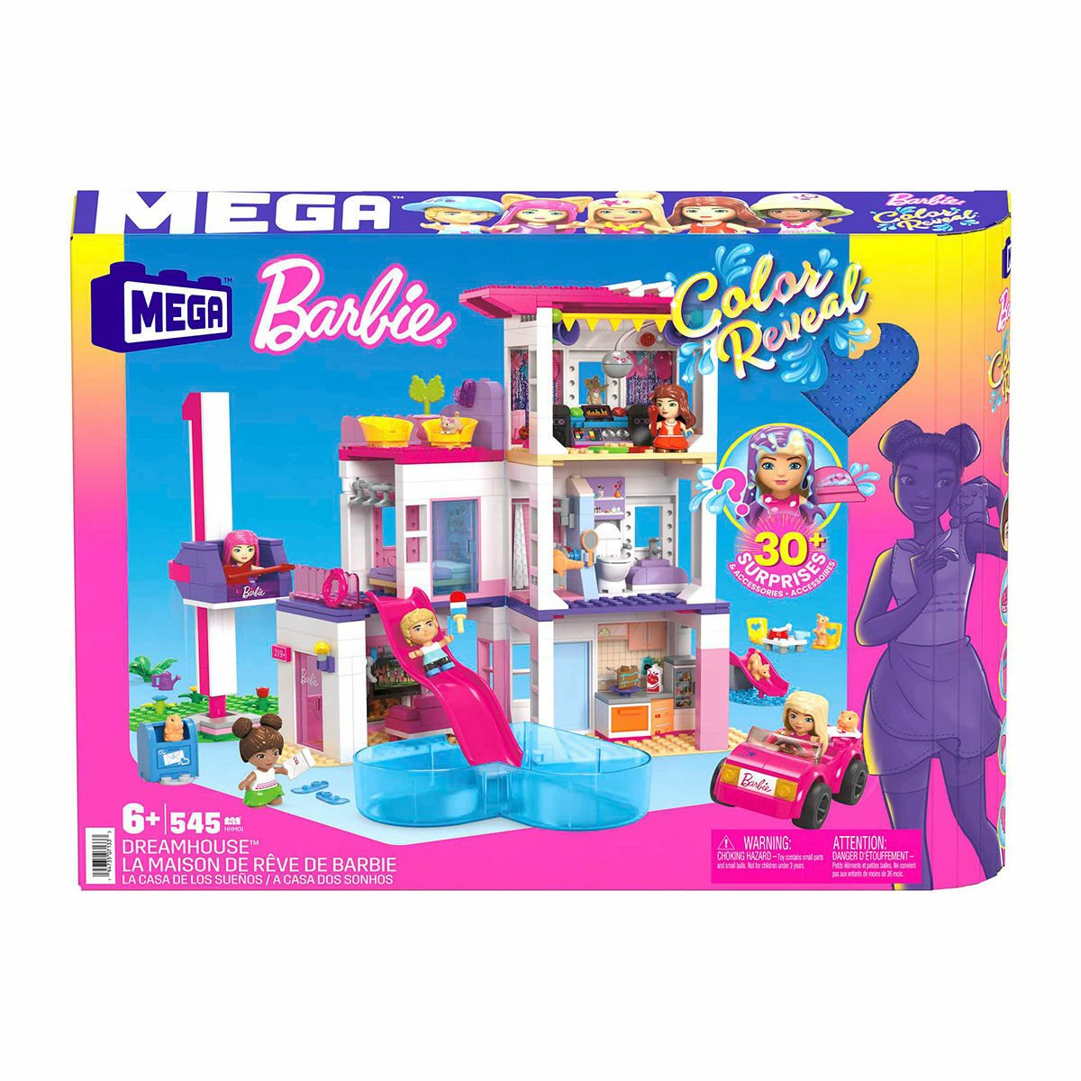 HHM01 MEGA, Barbie Color Reveal Rüya Evi, 545 parça, +6 yaş