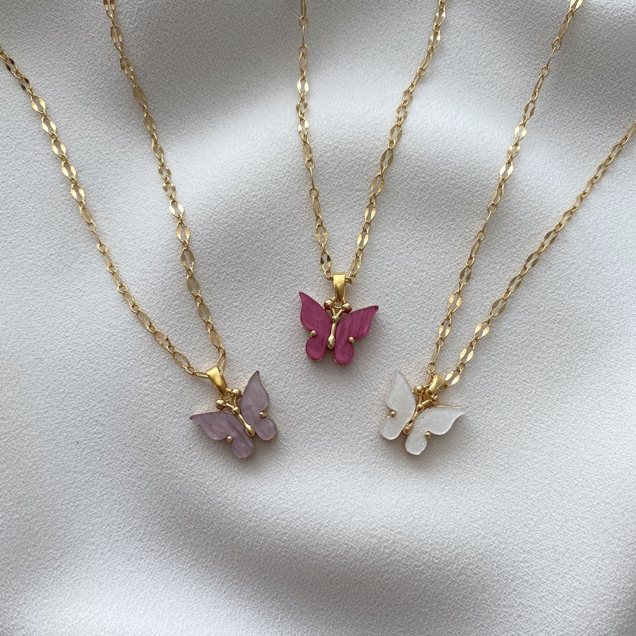 colorful butterfly necklace