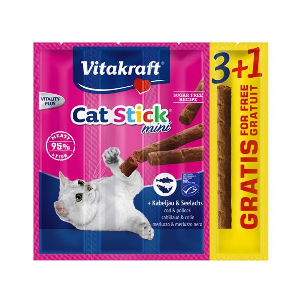 Vitakraft Stick Morina Balıklı Kedi Ödül Maması 4 Adet 18 Gr