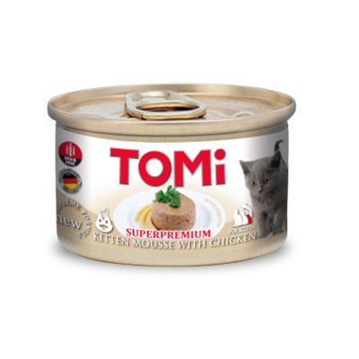 Tomi Kıyılmış Tavuklu Tahılsız Yavru Kedi Konservesi 85 Gr