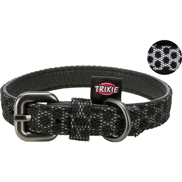 Trixie Reflektörlü Köpek Boyun Tasması Siyah S-M 20x30-40 Cm
