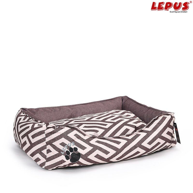 Lepus Premium Köpek Yatağı Kahverengi L 75x60x24h cm