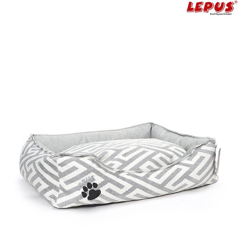 Lepus Premium Köpek Yatağı Gri L 75x60x24h cm