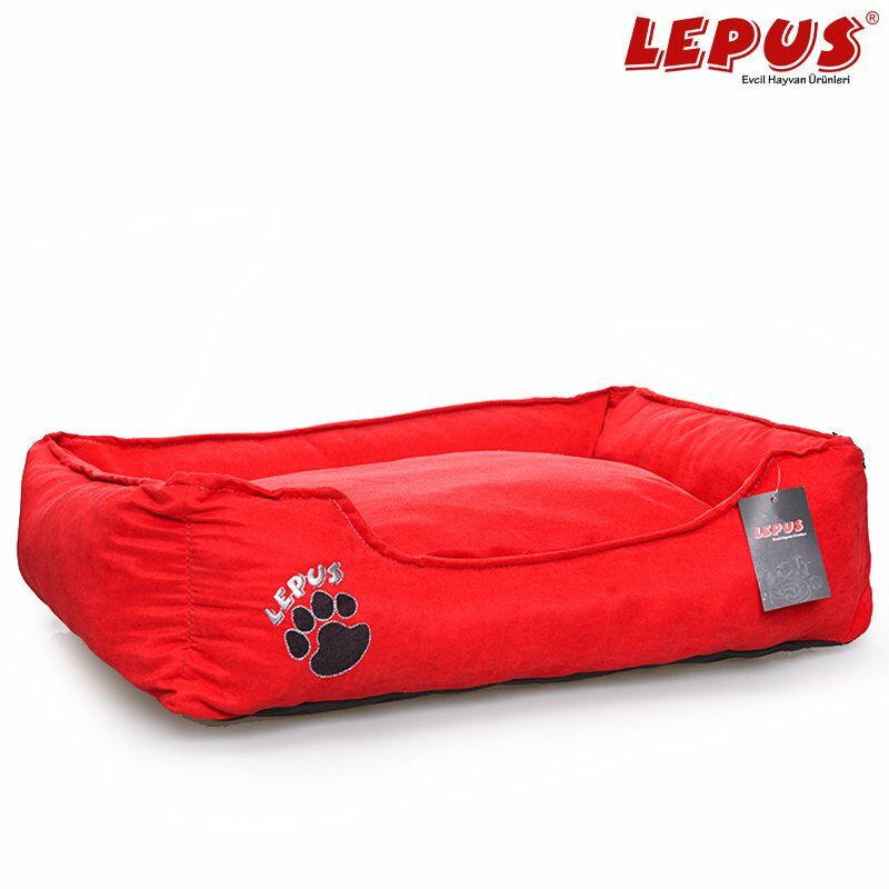 Lepus Soft Köpek Yatağı Kırmızı L 75x60x24h cm
