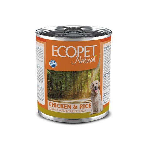 Ecopet Natural Tavuk ve Pirinçli Yetişkin Köpek Konservesi 300Gr