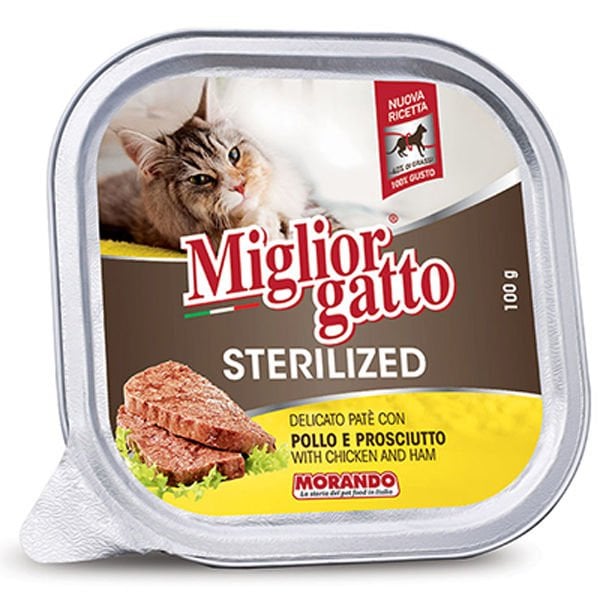 Miglior Tavuk Jampon Kısırlaştırılmış Yetişkin Kedi Konservesi 100 Gr