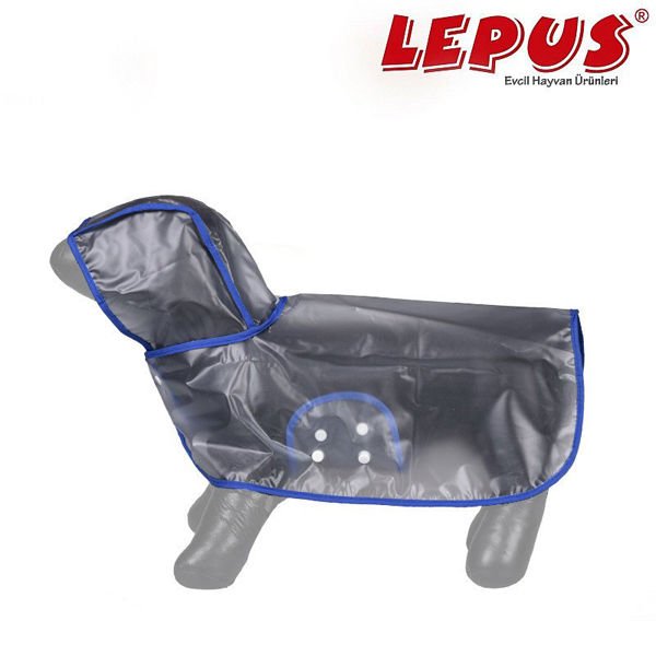 Lepus Kedi ve Köpek İçin Şeffaf Yağmurluk Mavi S 23x37x23h cm