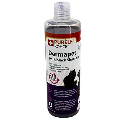 Purele Dermapet Siyah Irk Kedi Ve Köpek İçin Dermatolojik Etkili Kremli Şampuan 450 Ml