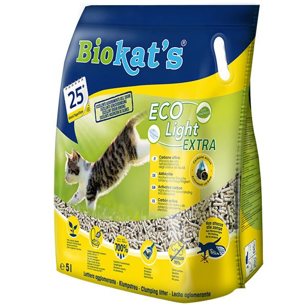 Biokats Eco Light Extra Pelet Aktif Karbonlu Kedi Kumu 5 Lt