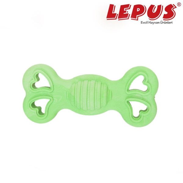 Lepus Ağız ve Diş Sağlığı İçin Kurbağa Kemik Köpek Oyuncağı Yeşil 12x6h cm