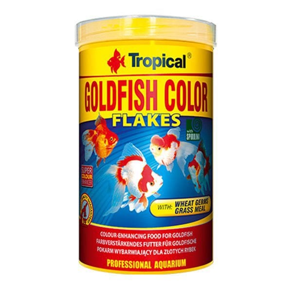 Tropical Goldfish Flake Japon Balıkları İçin Renklendirici Balık Yemi 1000 Ml 200 Gr