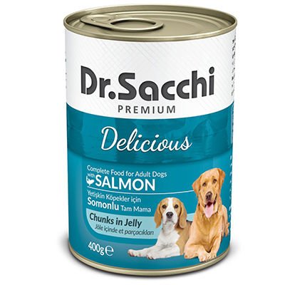Dr.Sacchi Somonlu Yetişkin Köpek Konservesi 400gr