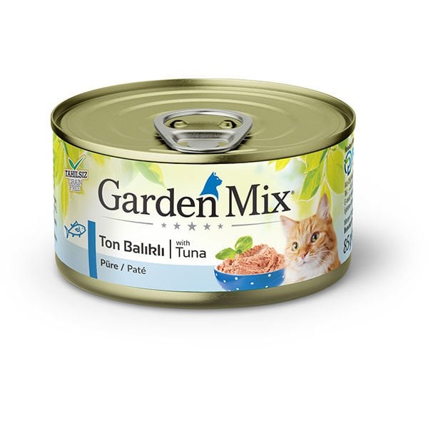 Garden Mix Ton Balıklı Tahılsız Kıyılmış Konserve Kedi Maması 85 Gr