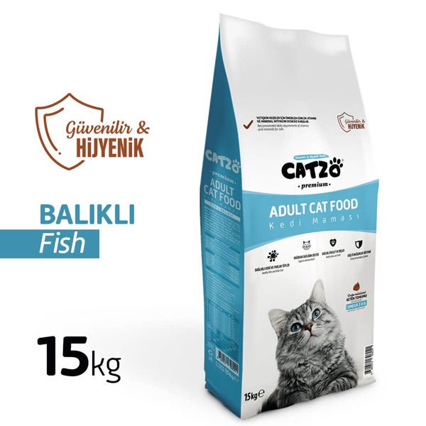 Catzo Premium Somon Balıklı Yetişkin Kedi Maması 15 Kg
