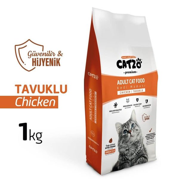 Catzo Premium Tavuklu Yetişkin Kedi Maması 1 Kg