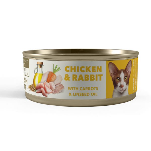 Amity Süper Premium Sterilised Tavuk Ve Tavşanlı Yetişkin Kısırlaştırılmış Kedi Konservesi 80 Gr