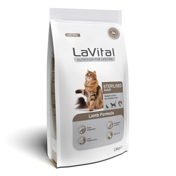 Lavital Sterilised Kuzu Etli Kısırlaştırılmış Kedi Maması 1,5 Kg