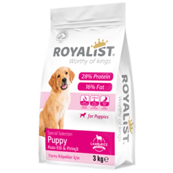 Royalist Premium Kuzu Etli ve Pirinçli Yavru Köpek Maması 3 Kg