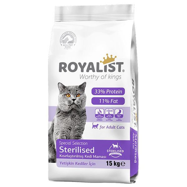 Royalist Premium Sterilised Somonlu Kısırlaştırılmış Kedi Maması 15 Kg
