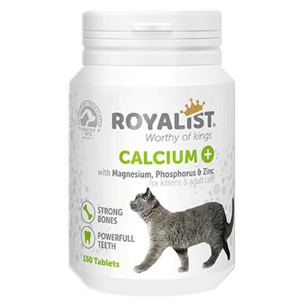 Royalist Calcium Kediler İçin Kemik ve Diş Güçlendirici Tablet 150 Adet