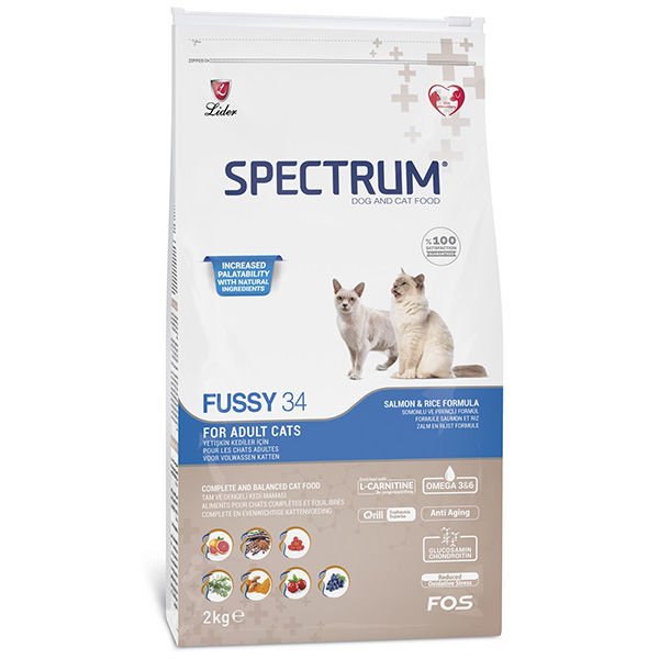 Spectrum Adult Fussy34 Hipoalerjenik Somonlu Hassas Seçici Yetişkin Kedi Mamasi 2 Kg