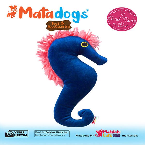 Mata Dogs Soi Deniz Atı Köpek Oyuncağı 26 Cm Mavi