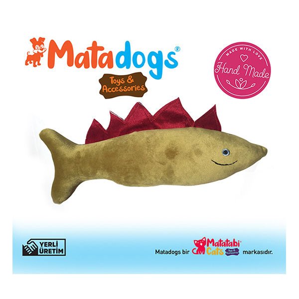 Mata Dogs Spino Balık Şekilli Köpek Oyuncağı 25 Cm Yeşil