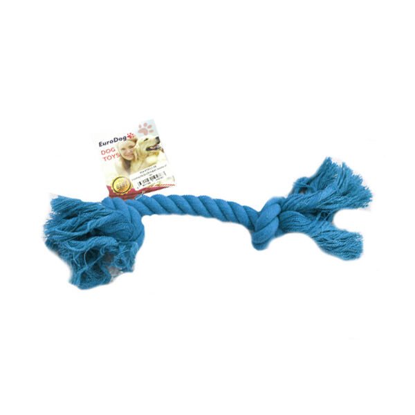 Euro Dog Köpek Diş İpi 2 Düğümlü Mavi 37 Cm