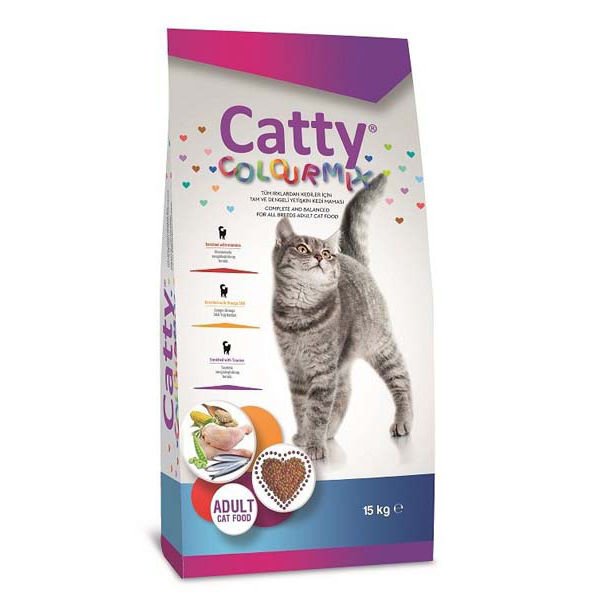 Catty Color Mix Renkli Yetişkin Kedi Maması 15 Kg
