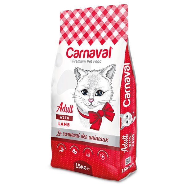Carnaval Premium Cat Adult LambRice Adult Kuzu Etli Yetişkin Kedi Maması 15 Kg